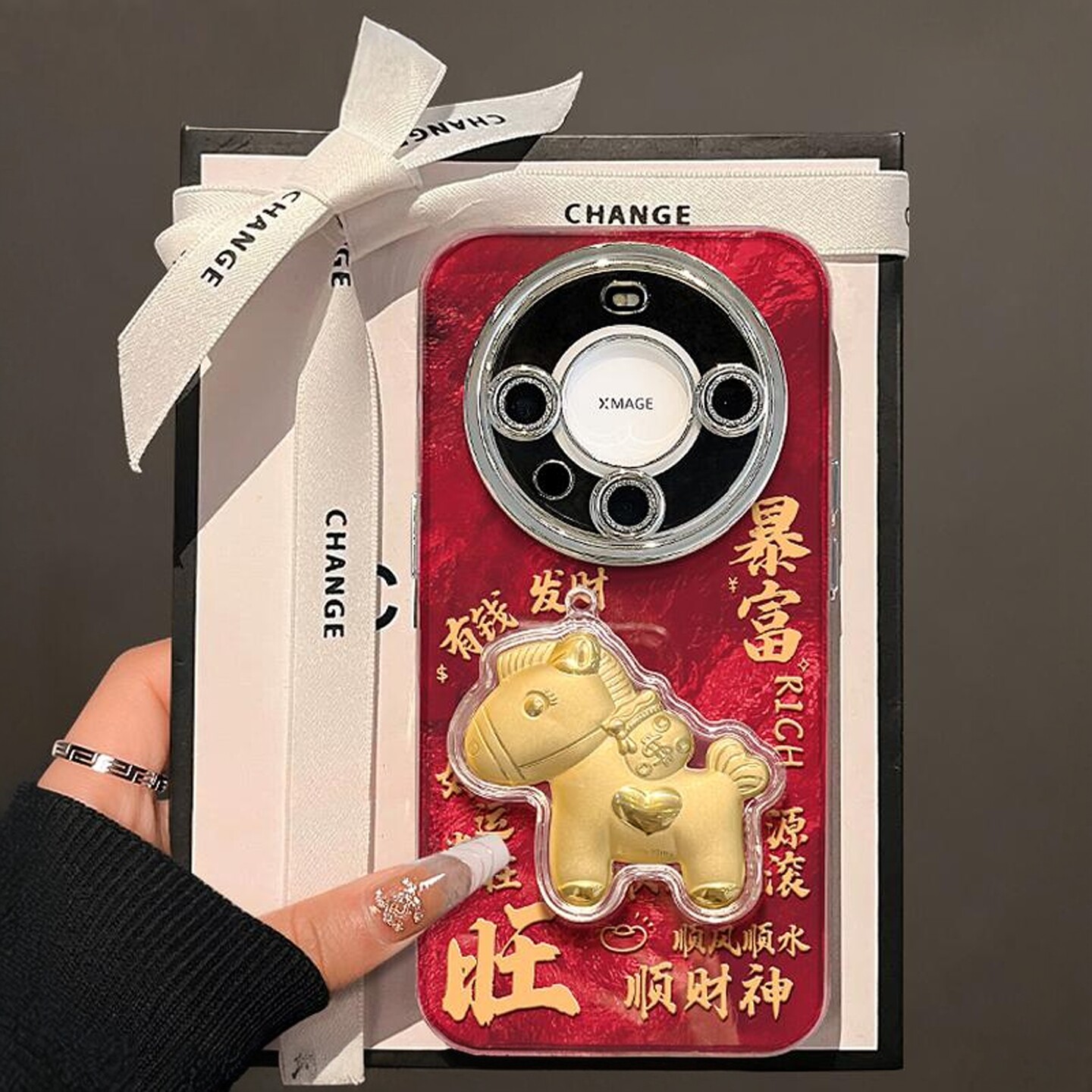 适用华为mate70手机壳红色2026马年新女款mate60pro暴富小马贴件Pura80冰川纹nova14pro全包荣耀400镜头膜300,3C数码配件,手机保护套/壳,淘宝优惠券,粉丝福利购,淘宝优惠卷