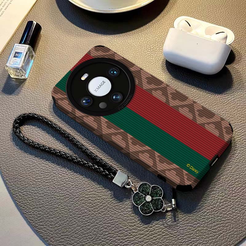 华为复古奢华牙签纹带挂绳