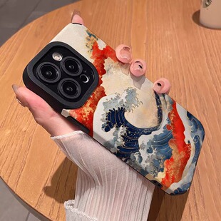 国韵海浪适用苹果16promax手机壳iPhone15pormax保护套8/7p全包硅胶14por高级感13pm小众xs/r复古12p女款11潮