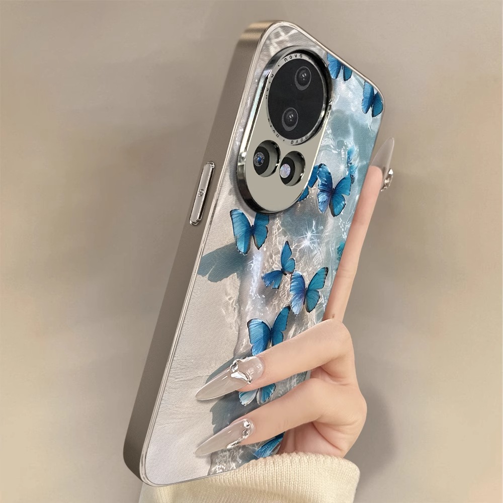 适用华为nova电镀沙滩蝴蝶