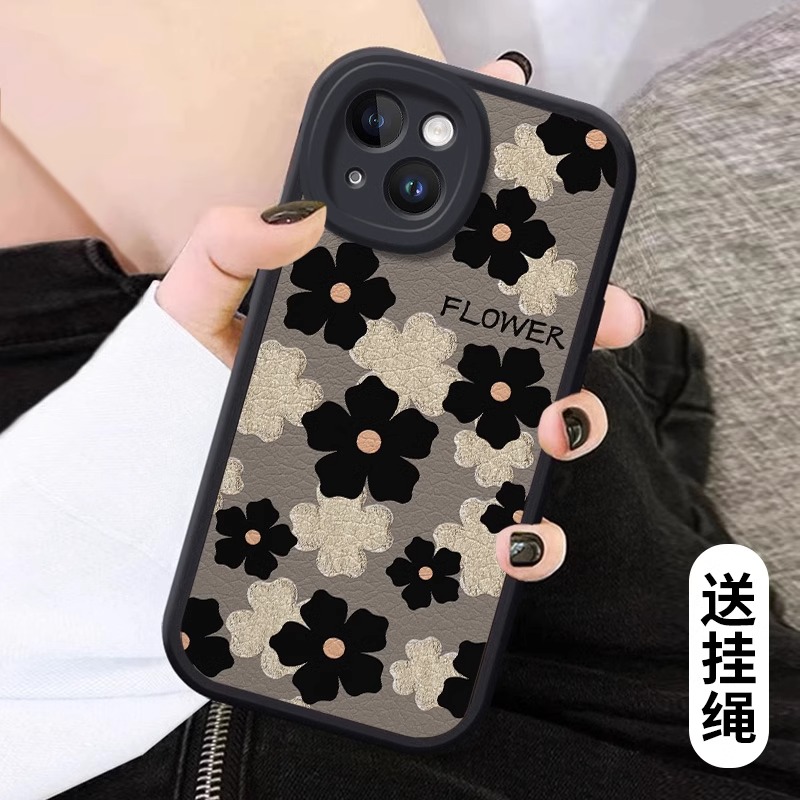 适用苹果小羊皮复古高级小雏菊