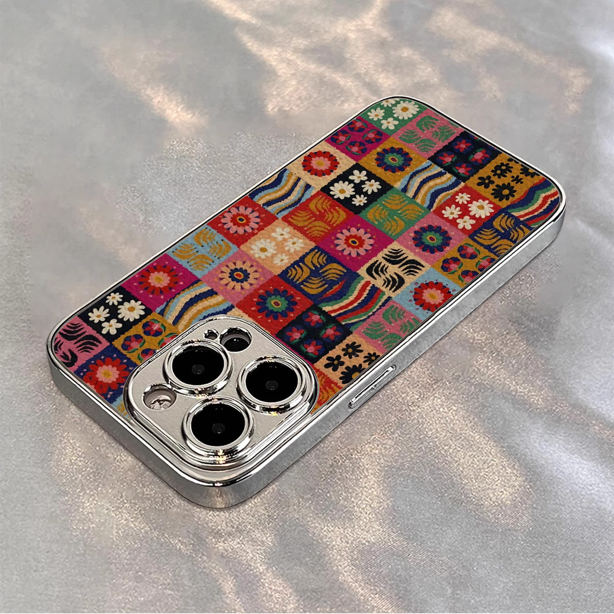 适用苹果电镀拼接地毯纹