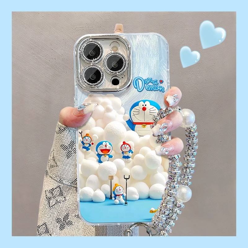 适用苹果硅胶可爱哆啦图片