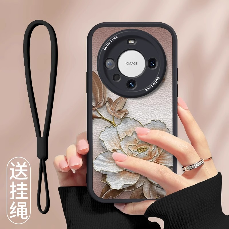 适用华为小羊皮轻奢金莲复古高级