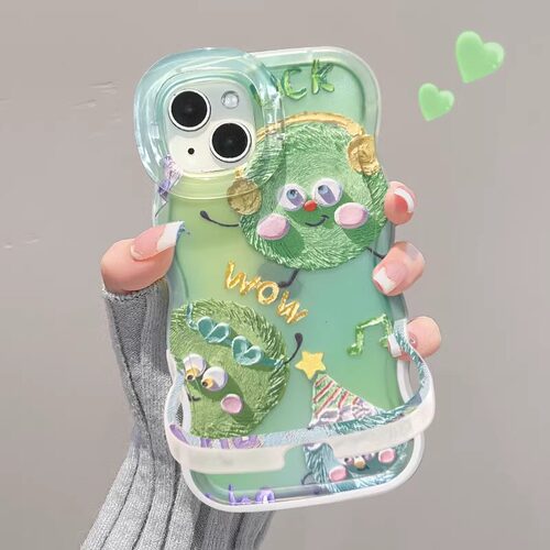 适用苹果硅胶油画煤球板凳