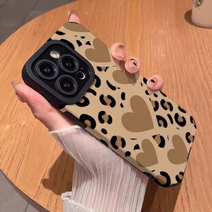 小众豹纹适用苹果16promax手机壳iPhone15pormax保护套8/7p全包硅胶14por高级感13pm小众xs/r复古12p女款11潮