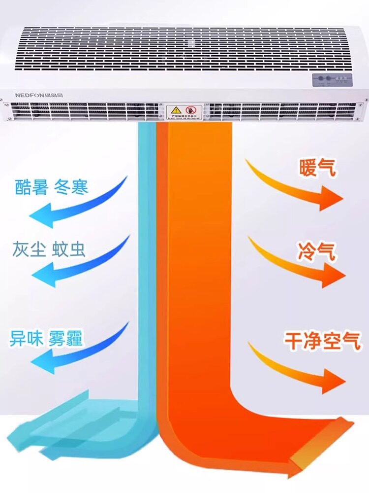 绿岛空气电热风幕机两用冷热风幕1.02米1.68米风幕机热风幕