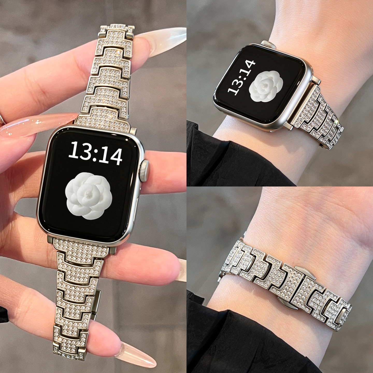 适合iwatchs12手表带applewatchs11苹果智能新品10代女款高颜值金属搭配9高级感小众系列手链款8女生se3腕带