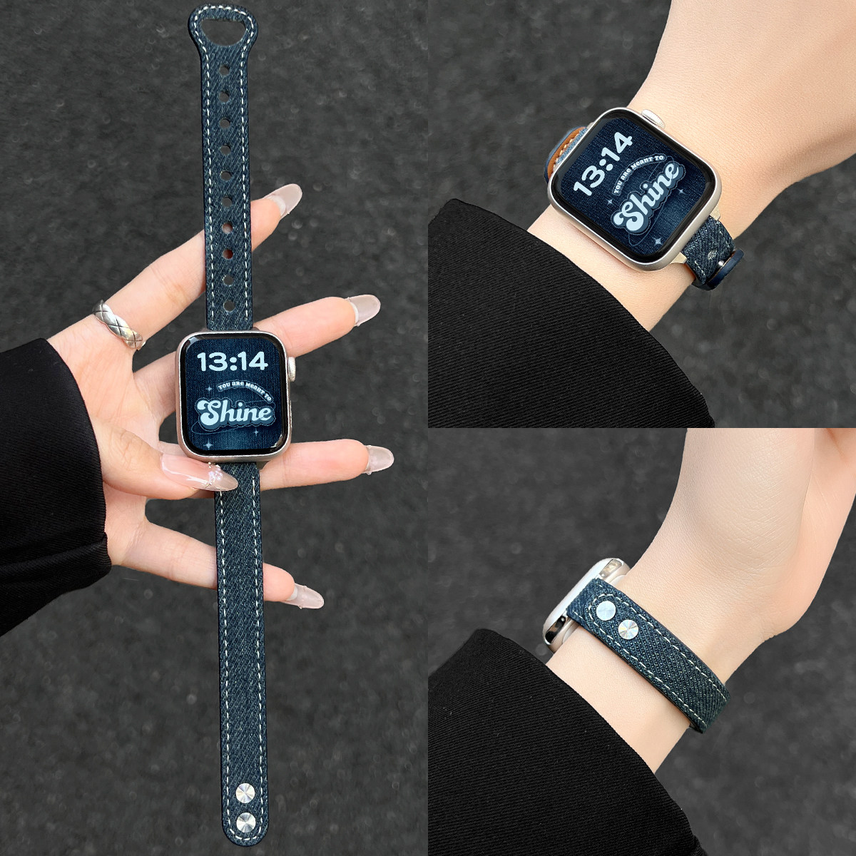 适用小米手环9pro手表带牛仔手带8pro女生腕带watch6高级感真皮redmiwatch5红米高颜值的表链4代电子智能运动,智能设备,智能手表手环表带/腕带,淘宝优惠券,粉丝福利购,淘宝优惠卷