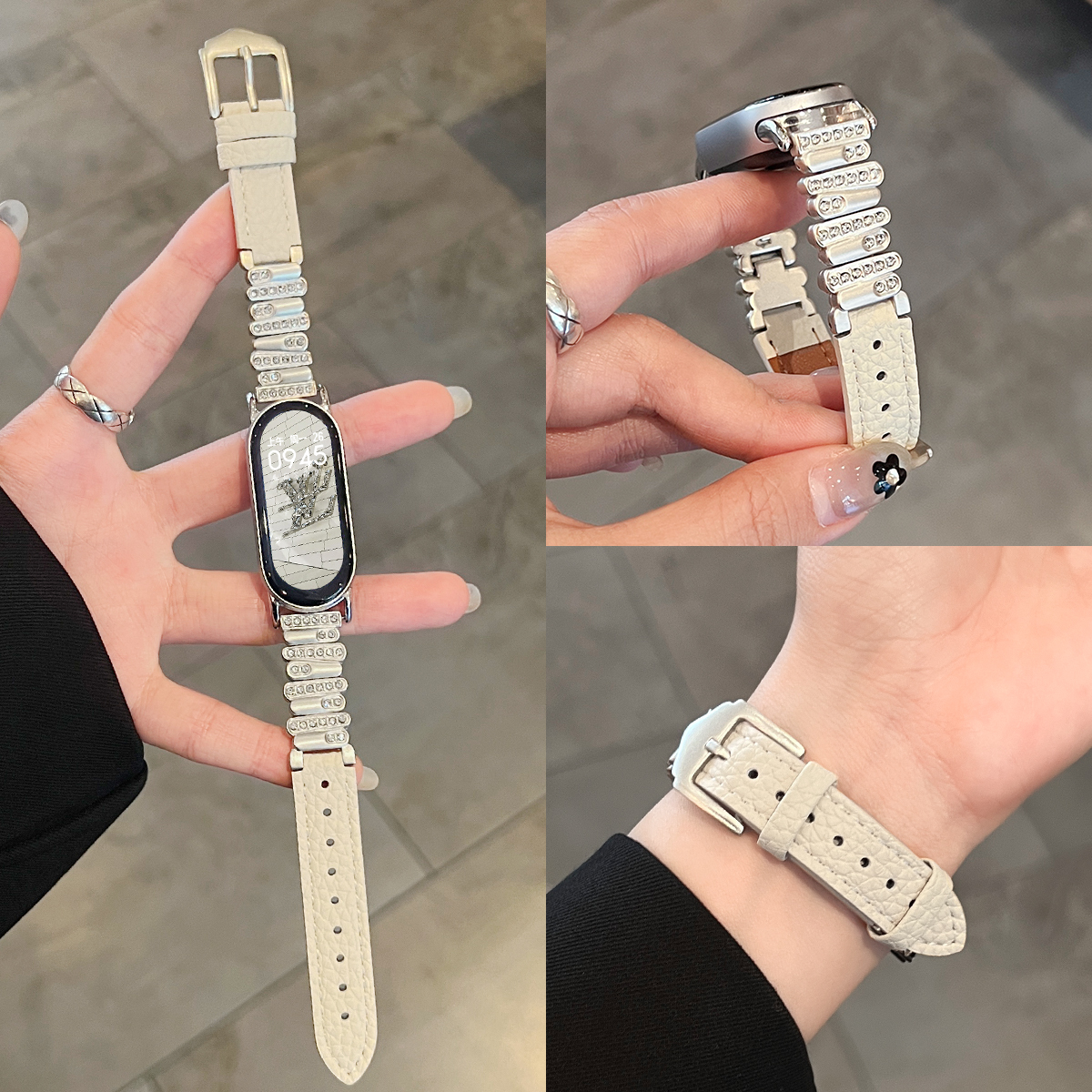 学长家新款不规则荔枝纹表带女士