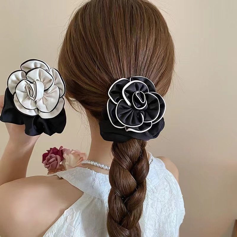 山茶花发圈百搭新款气质头绳韩国网红小肠圈皮筋头饰女扎头发绳,饰品/流行首饰/时尚饰品新,发饰,淘宝优惠券,粉丝福利购,淘宝优惠卷