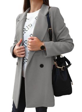 Coat Suit Collar Double breasted Long Coat西装领双排扣外套