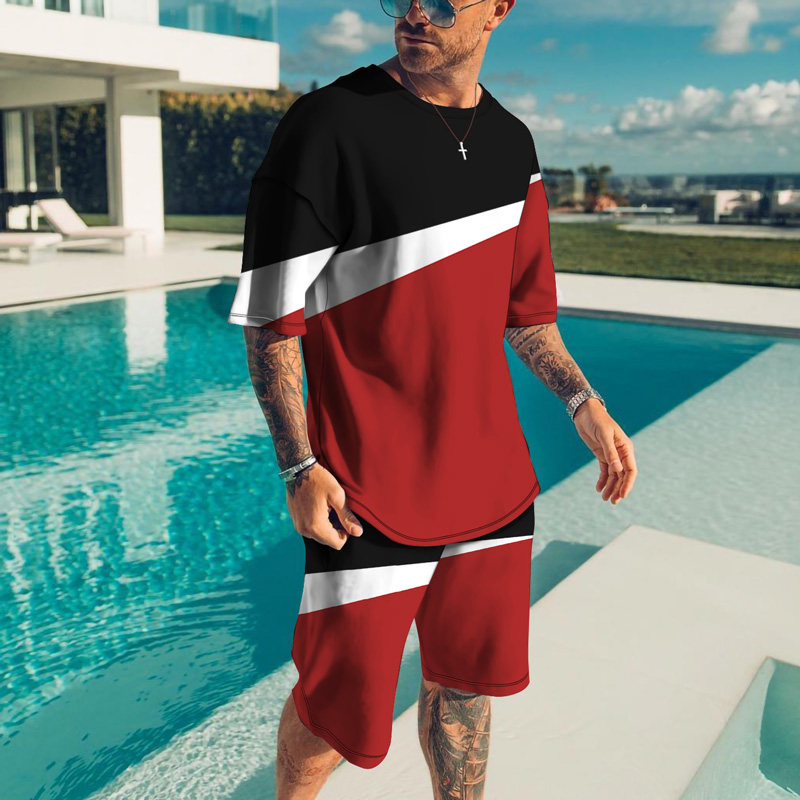 3D Digital Printing T-Shirt Shorts Set 3D数码印花T恤短裤套装使用感如何?