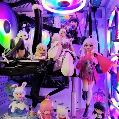 电脑机箱手办显卡手办海景房机箱内部摆件结城美柑躺现货蕾电竞房