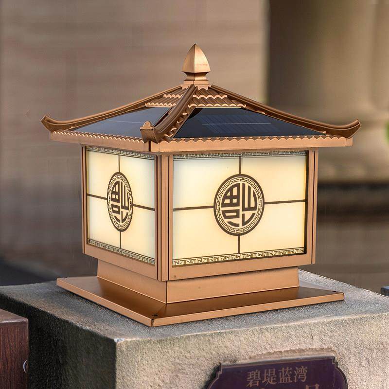 太阳能头灯庭院户外防柱水门灯别墅到花园围墙柱灯福大门口柱子灯,家装灯饰光源,柱头灯,淘宝优惠券,粉丝福利购,淘宝优惠卷