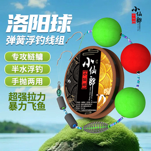 线组 自动找底鲢鳙鲫鱼线 洛阳球弹簧浮钓线 线组手抛两用钓组套装