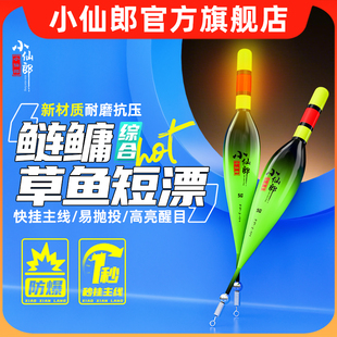 小仙郎草鱼短漂高灵敏醒目加粗加长新型快挂底座鲢鳙浮漂看目清晰