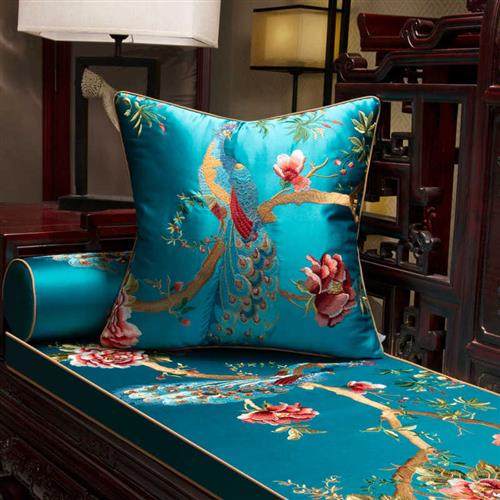 中式红木沙发座垫家用中国风客厅实木家具坐垫防滑海绵乳胶垫定做