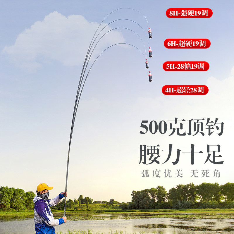 名伦鱼竿旗舰正品鲫鲤碳素钓鱼竿手杆超轻超硬十大名牌19调台钓大