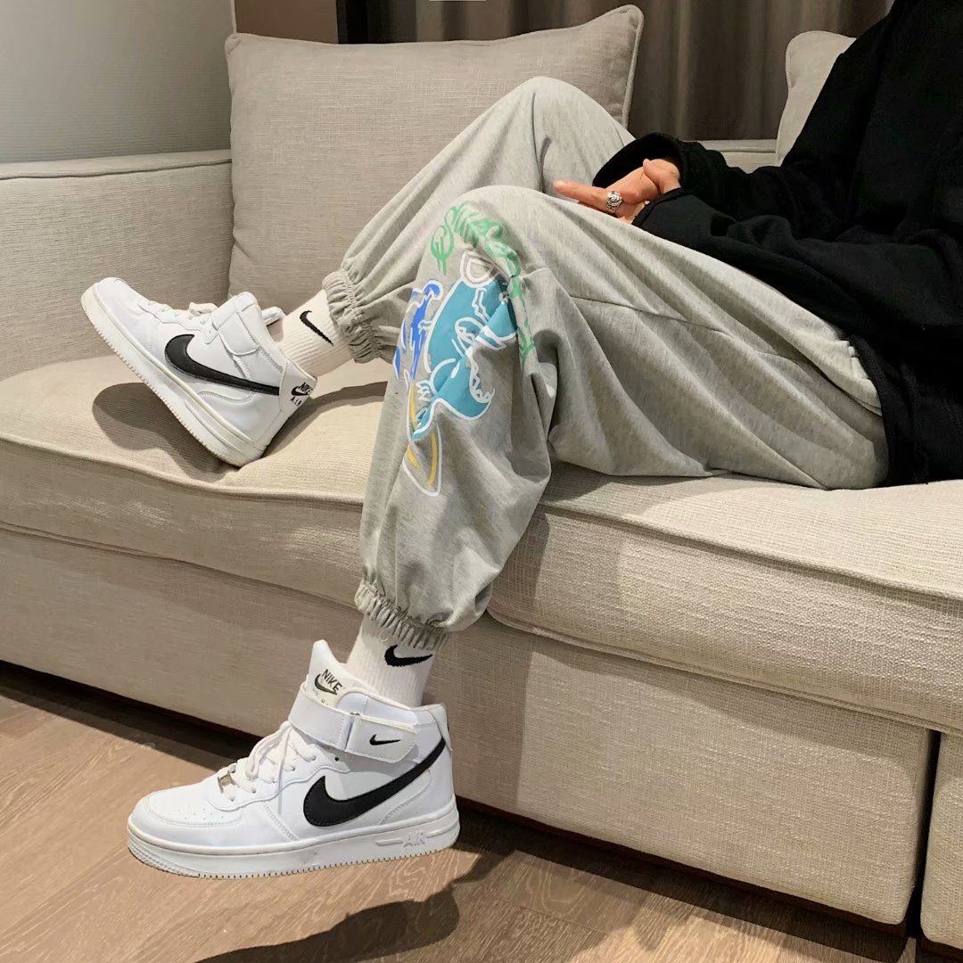 Trend men's slacks trend versatile Capris large spring casual pants