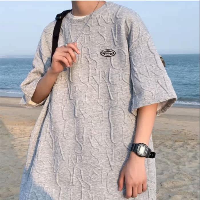 短袖t恤男夏季簡約百搭半袖打底衫ins潮流五分袖體恤