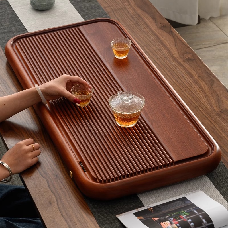 三石颂花梨木茶盘整块办公室