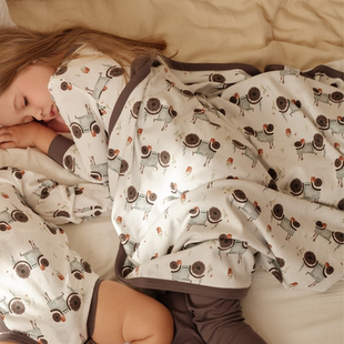 Finn 有机棉新生儿包布包被毯子防惊跳包巾男女 Emma双面盖毯四季