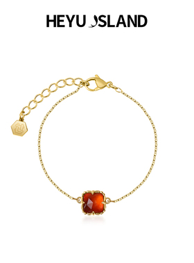 HEYU ISLAND/黑鱼岛海岛微风红玛瑙编织纹手链