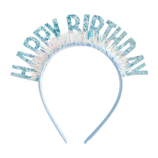 闪粉happy birthday字母发箍宝宝女童生日布置派对装饰发饰头饰