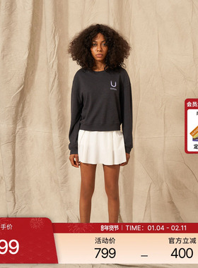 Icon可机洗羊绒匹马棉轻量保暖高腰女士长袖套头衫卫衣 | Outopia