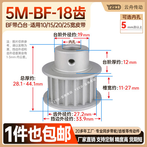5m同步轮BF厂家直销1件包邮