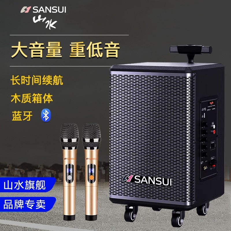 山水TE06户外广场舞拉杆音响大音歌蓝牙音箱量大功率重低音k歌唱