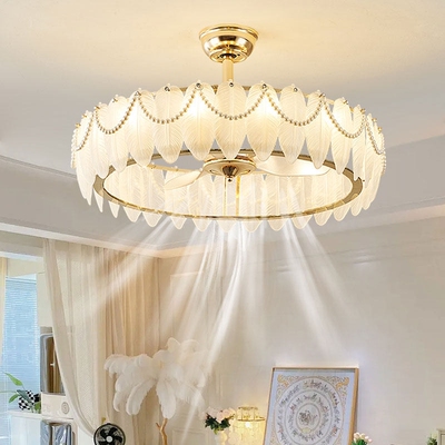 风扇吊扇灯2025年新款轻奢法式客