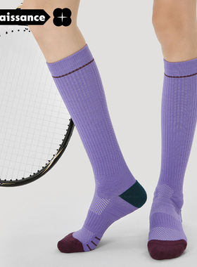 Rena压力小腿袜骑行跑步压缩袜专业运动跳绳运动袜女春夏款健身袜