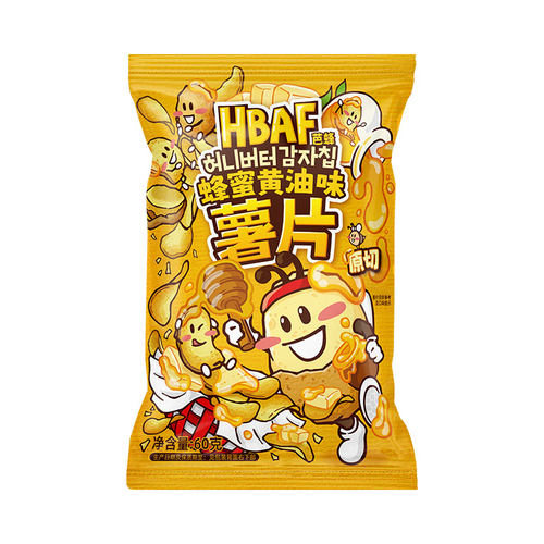hbaf芭蜂新品蜂蜜黄油味薯片60g