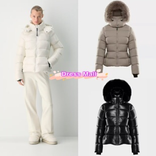 现货秒发Aritzia25冬季新款毛领拉链修身保暖 连帽羽绒服面包服女