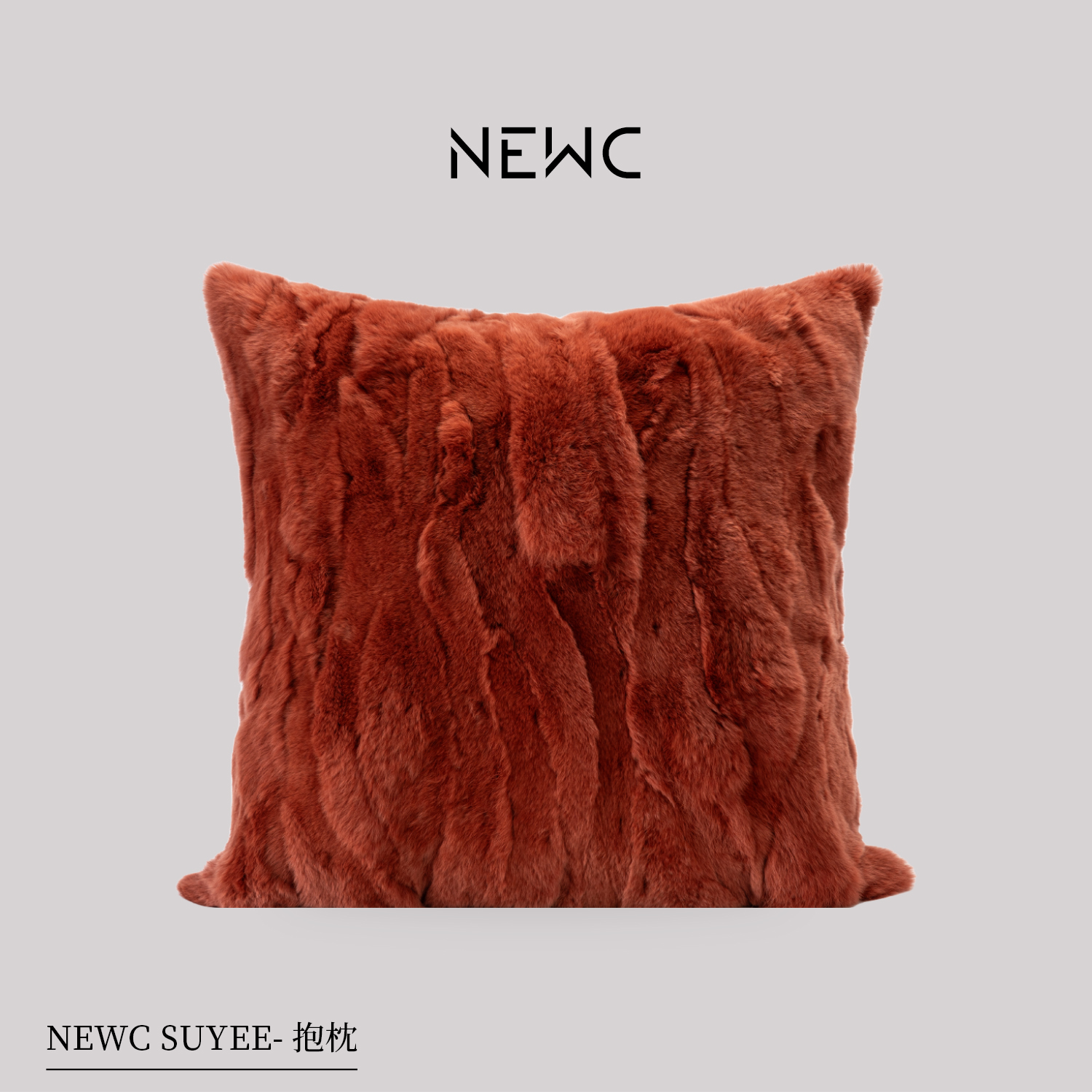 NEWC新宸优品抱枕软装獭兔毛