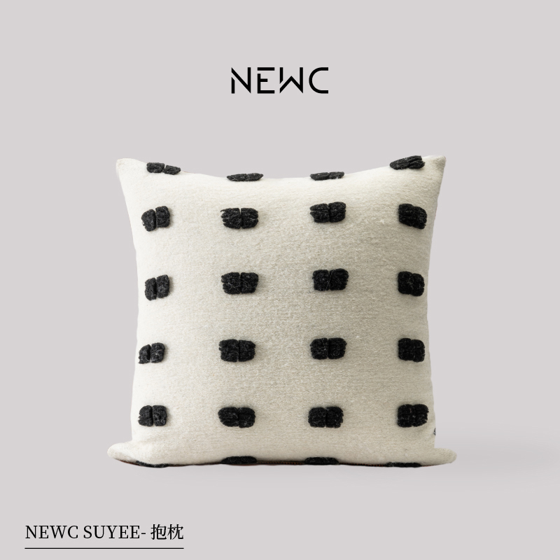 NEWC新宸优品抱枕簇绒毛呢羊毛