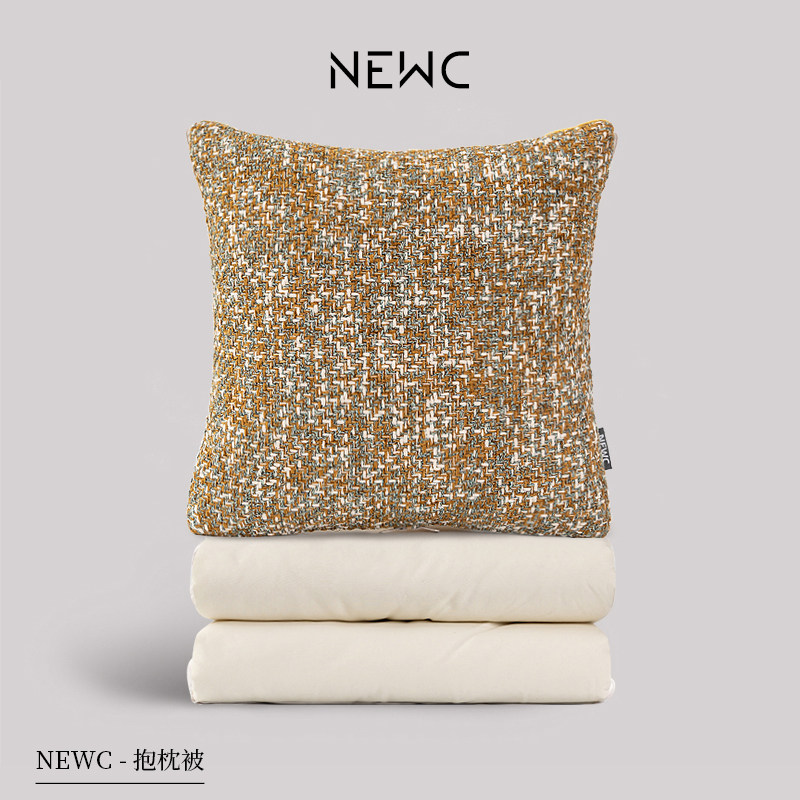 新宸优品 复古多色编制高端纯棉抱枕被子两用客厅卧室午睡空调被,居家布艺,抱枕被,淘宝优惠券,粉丝福利购,淘宝优惠卷