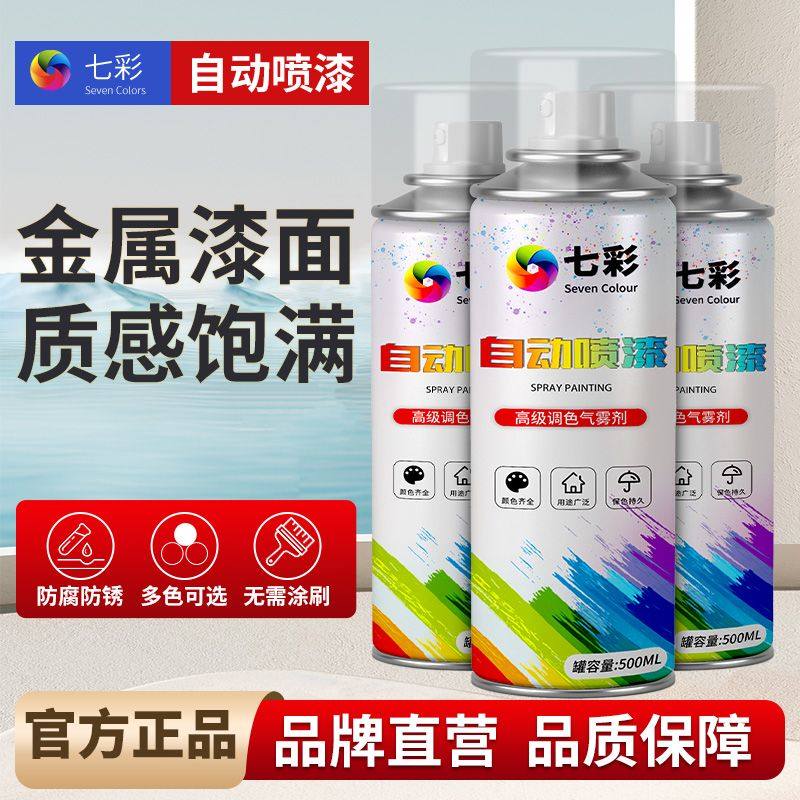 自动自喷漆金属防锈漆汽车专用车漆涂鸦黑色白色银色油漆哑光光油