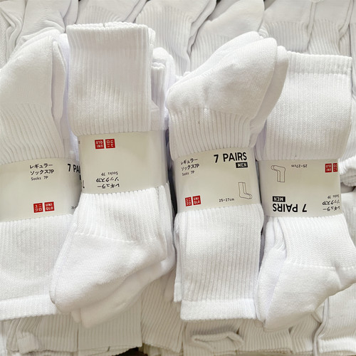 UNIQLO/优衣库袜子男中筒毛圈袜