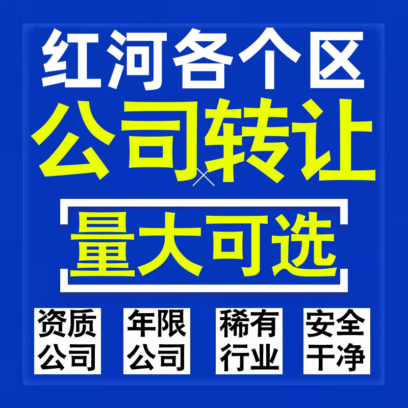红河公司股权转让收购买科技贸易教育传媒咨询类公司营业执照注册