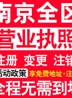 南京公司注册玄武秦淮建邺鼓楼区注册营业执照代办个体户异常注销