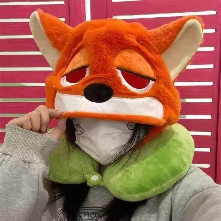 尼克朱迪型连颈枕办公室午行休遮光U睡觉枕旅帽坐车PPY带帽子枕头,居家布艺,午睡枕,淘宝优惠券,粉丝福利购,淘宝优惠卷