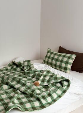 覆古美拉德秋保暖毛毯沙盖毯双厚层加办公室午休羊羔冬QIE发绒小