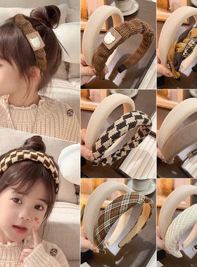 儿童发箍女童不勒头发卡秋冬高颅顶发窟洗脸压发防滑可爱头箍头饰