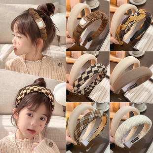 儿童发箍女童不勒头发卡秋冬高颅顶发窟洗脸压发防滑可爱头箍头饰