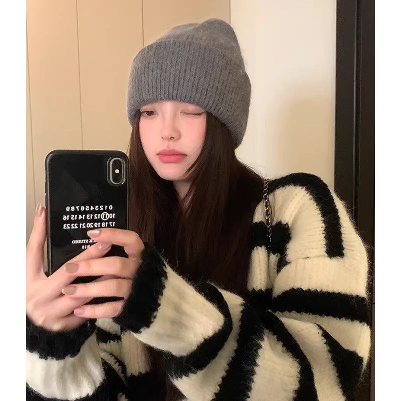 针织帽女秋冬季含羊毛韩版高级感保暖护耳2026百搭休闲软糯毛线帽,服饰配件/皮带/帽子/围巾,帽子,淘宝优惠券,粉丝福利购,淘宝优惠卷