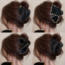 赫本三角抓夹大号发夹后脑勺法式 缎面贝壳鲨鱼夹高级感盘发头饰女