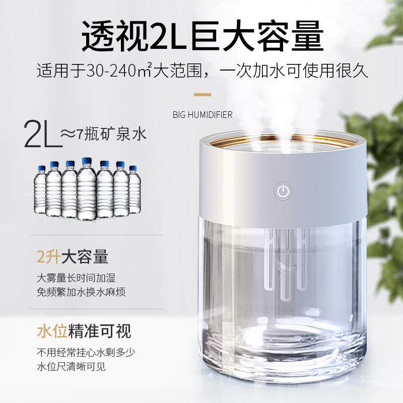 新款直销家用卧室大雾量加湿器USB办公桌面轻音便携式车载雾化空